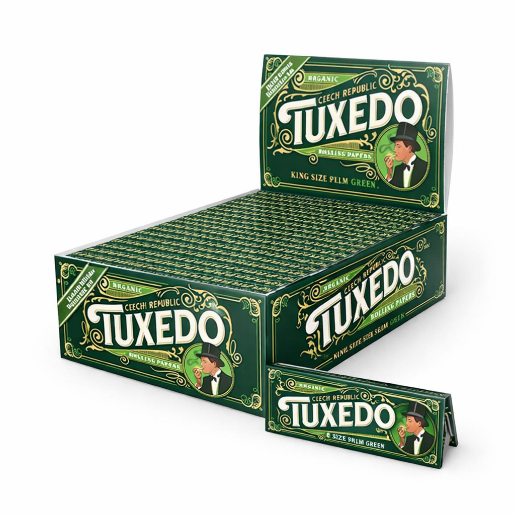 Tuxedo | Organic Hemp Rolling Papers – King Size Slim (Green) King Size LEHIGH WHOLESALE