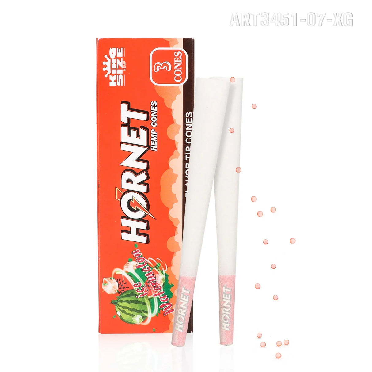 Hornet | King size (110mm) Flavor flavor Burst beads tip cones Box of 12 Pre-rolled Cone (Display Pack) 777 Smoke