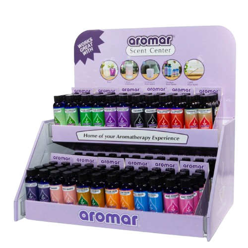 Aromar | Aromatherapy Fragrance Diffuser Oils 2 oz. starer kit Display of 144 Diffuser Canadian Distributor