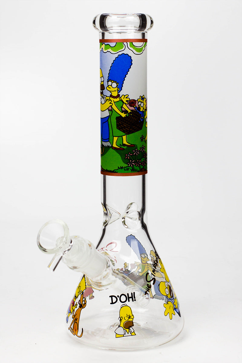 10" SS-Cartoon Graphic glass water bong Glass Bong BANKA Cartoon C
