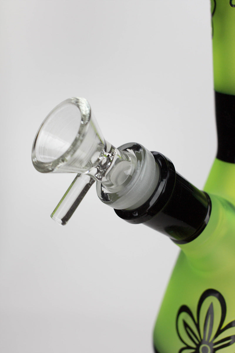 10" Sandblasted color glass water bong Glass Bong BANKA