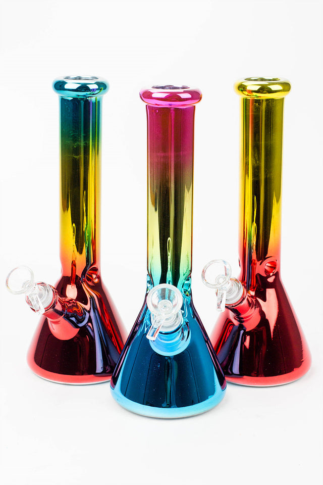 10" Metallic gradation glass water bong Glass Bong BANKA
