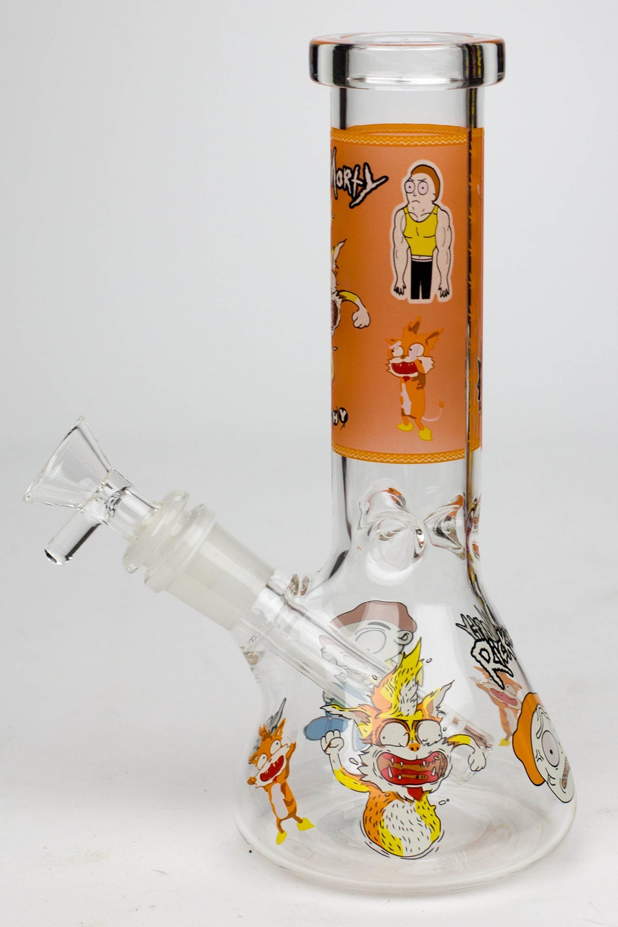 8" NM glass water bong-Glow in the dark Glass Bong BANKA