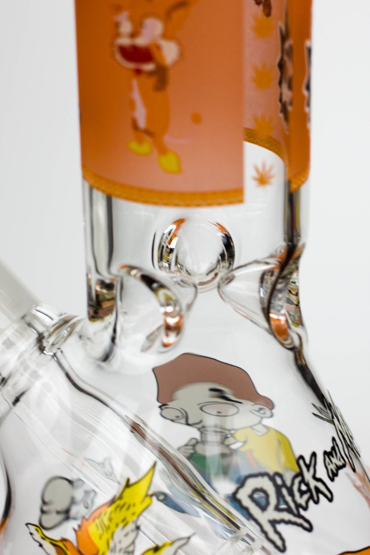 8" NM glass water bong-Glow in the dark Glass Bong BANKA