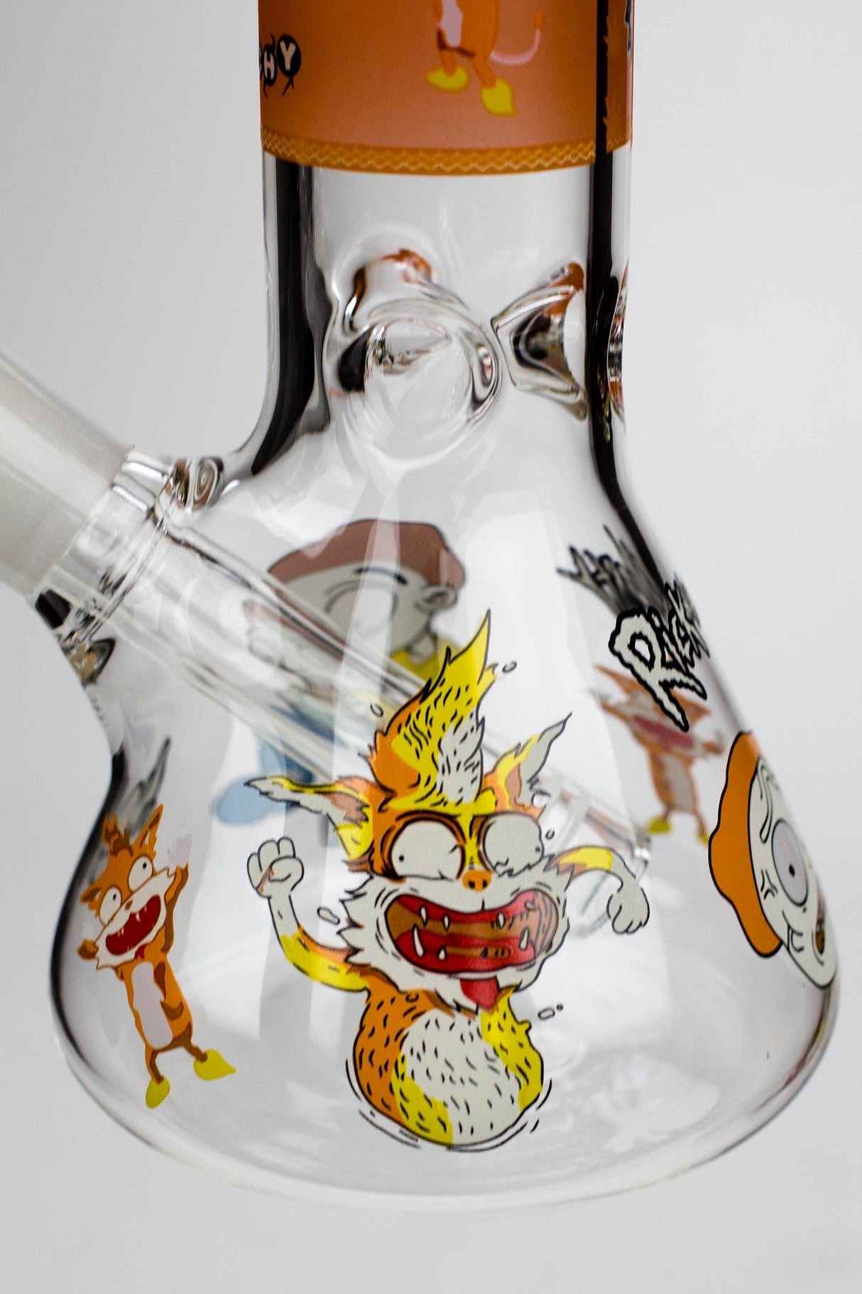 8" NM glass water bong-Glow in the dark Glass Bong BANKA