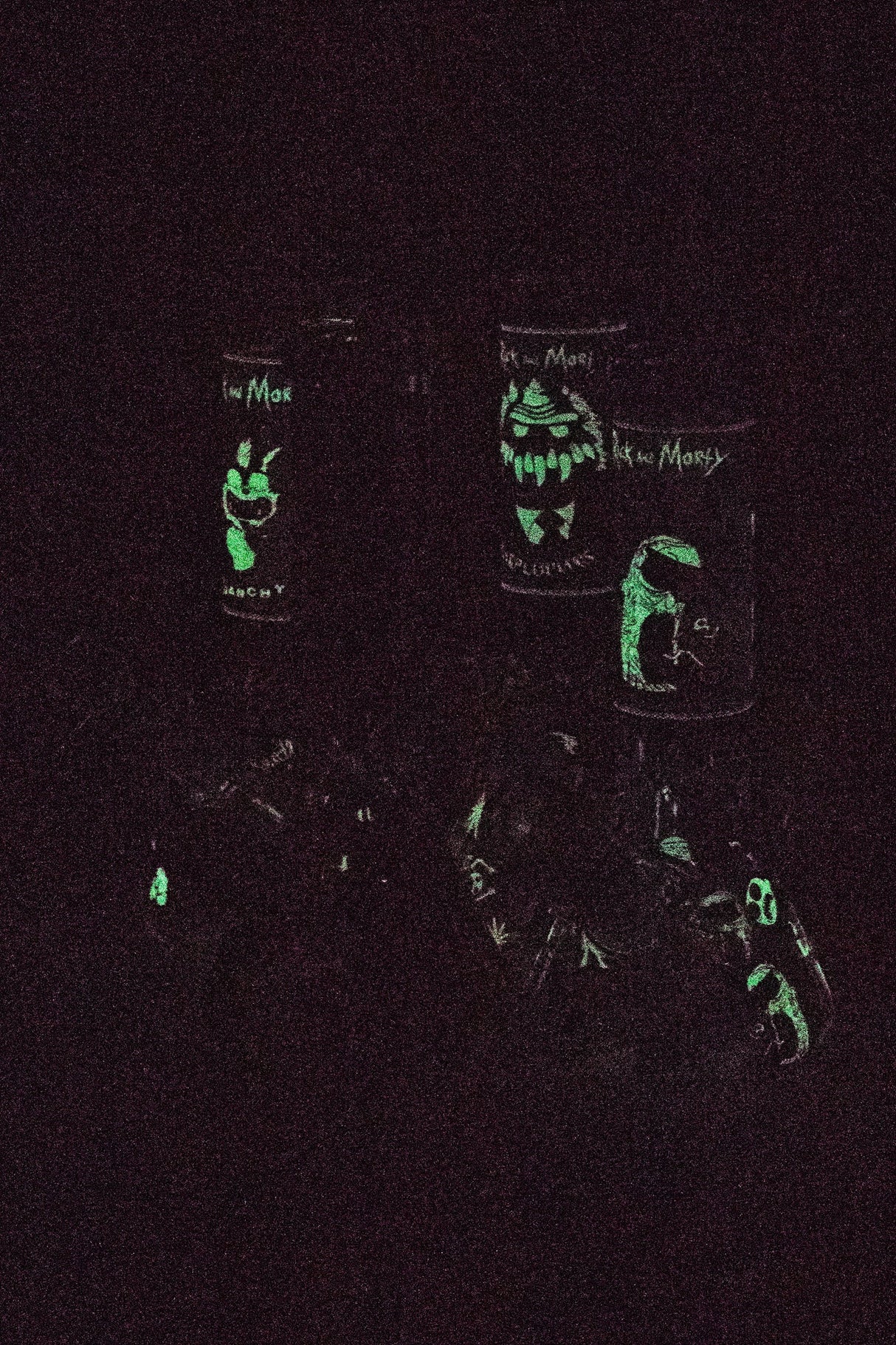 8" NM glass water bong-Glow in the dark Glass Bong BANKA