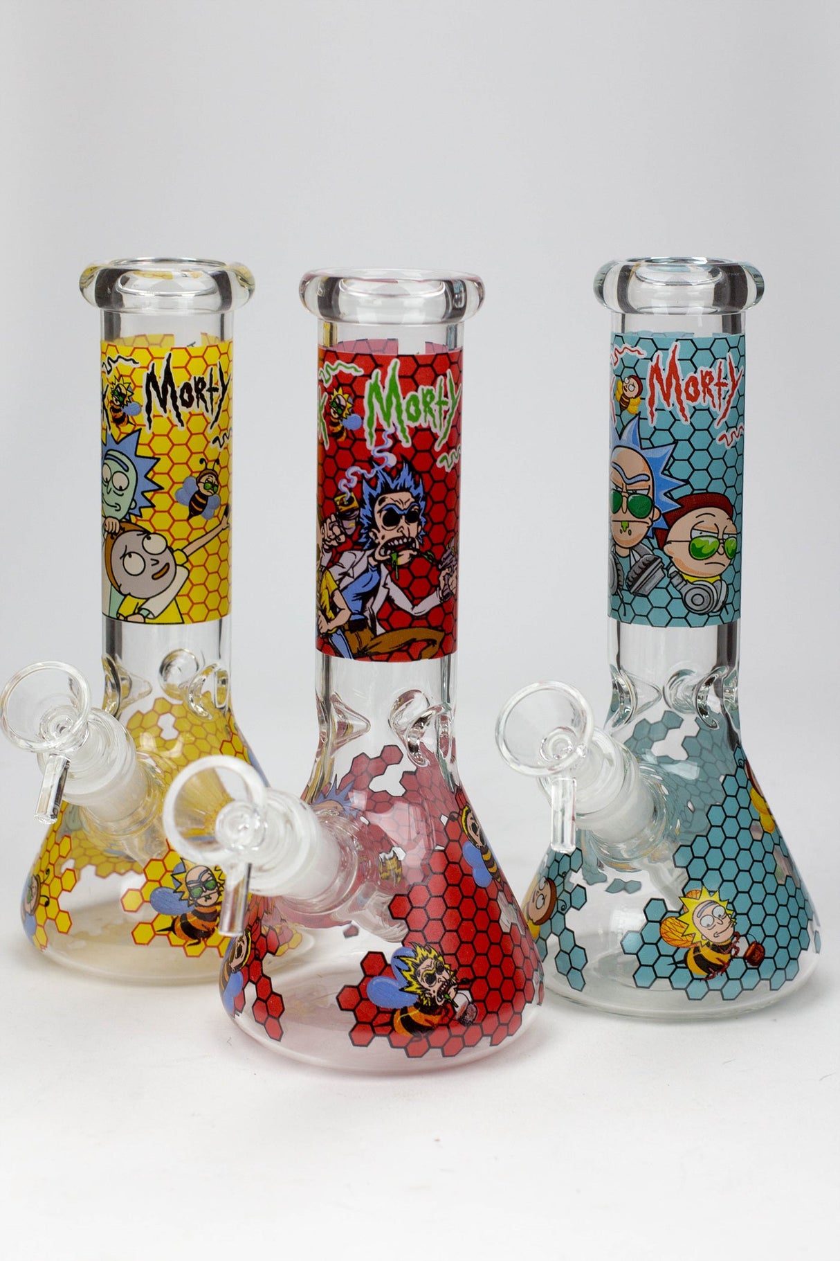 8" NM glass water bong-Bee Glass Bong BANKA