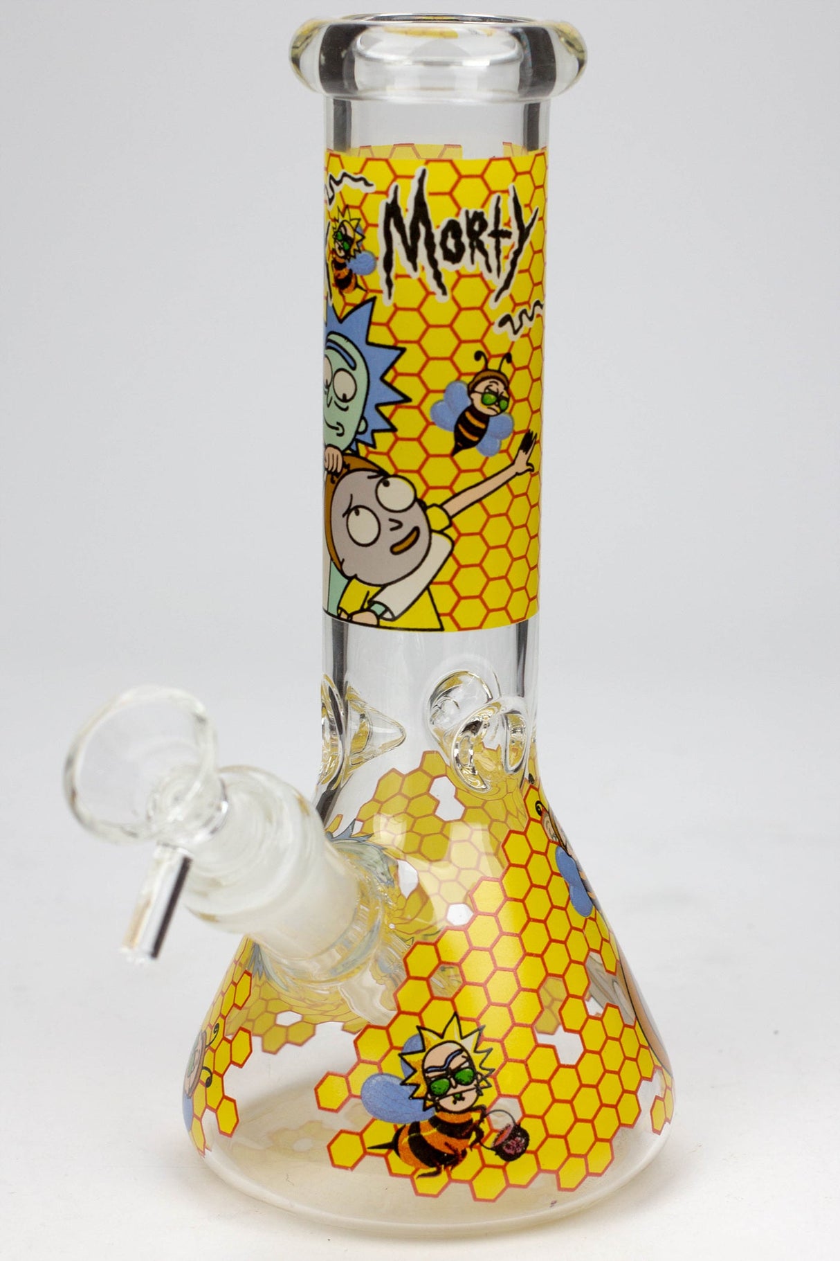 8" NM glass water bong-Bee Glass Bong BANKA Yellow