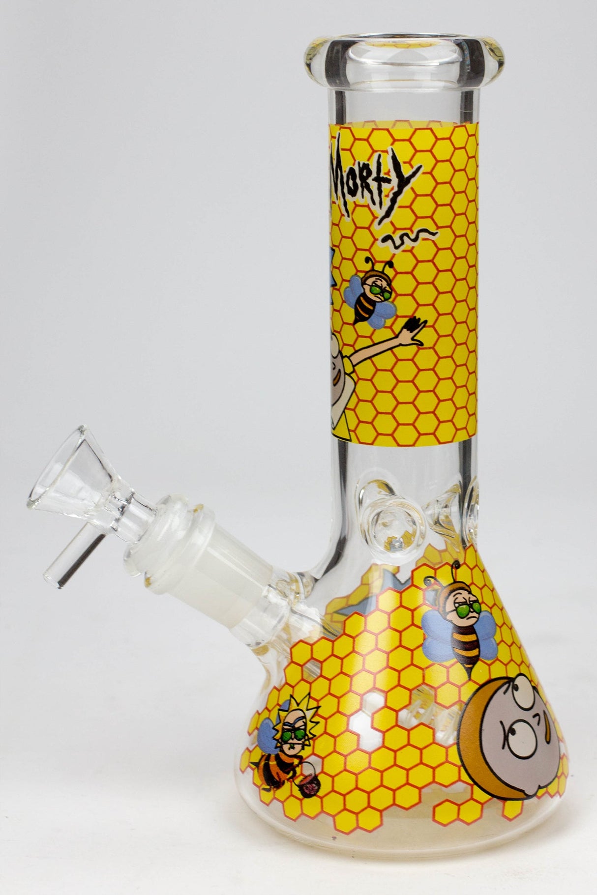 8" NM glass water bong-Bee Glass Bong BANKA