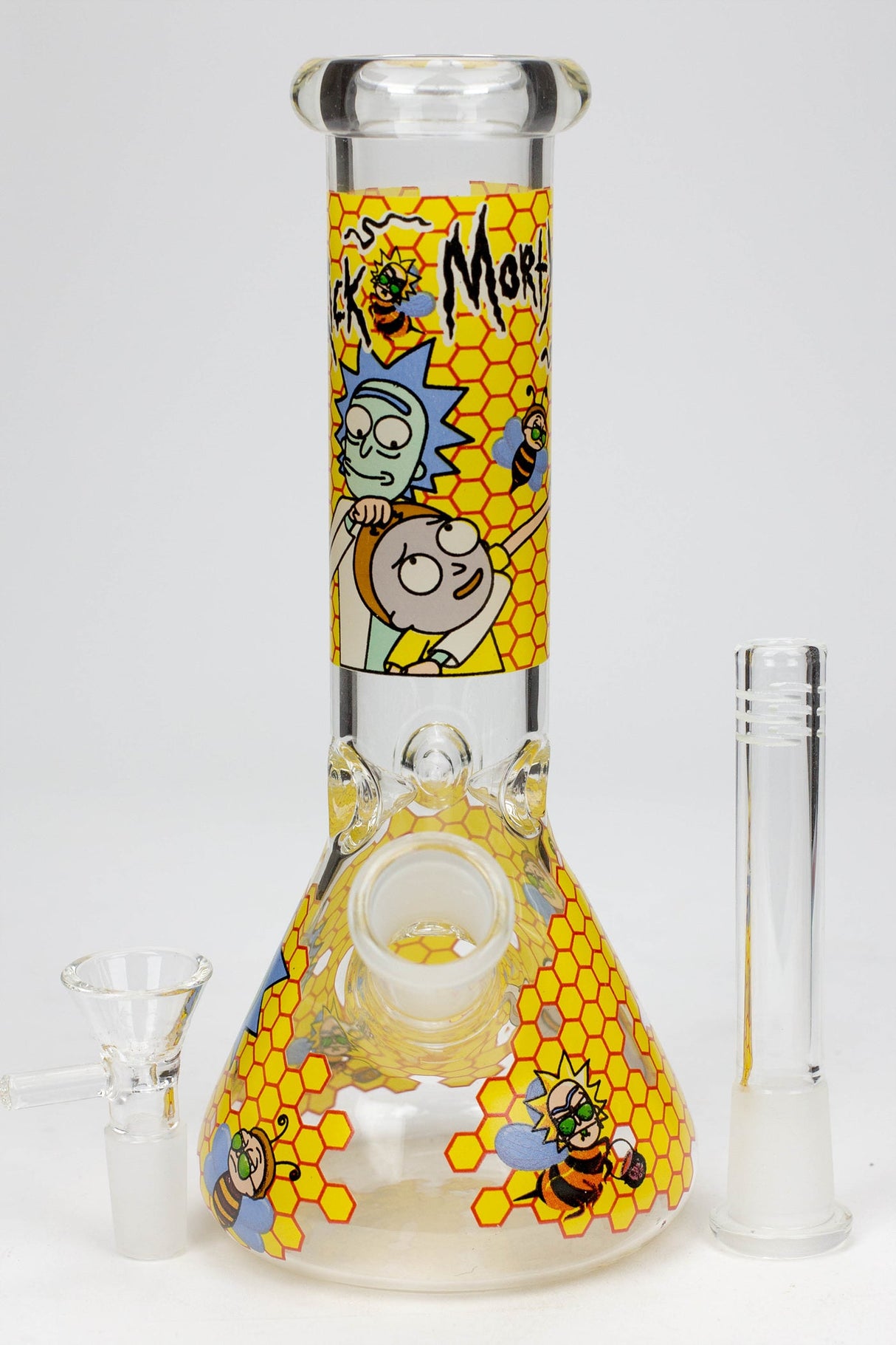 8" NM glass water bong-Bee Glass Bong BANKA