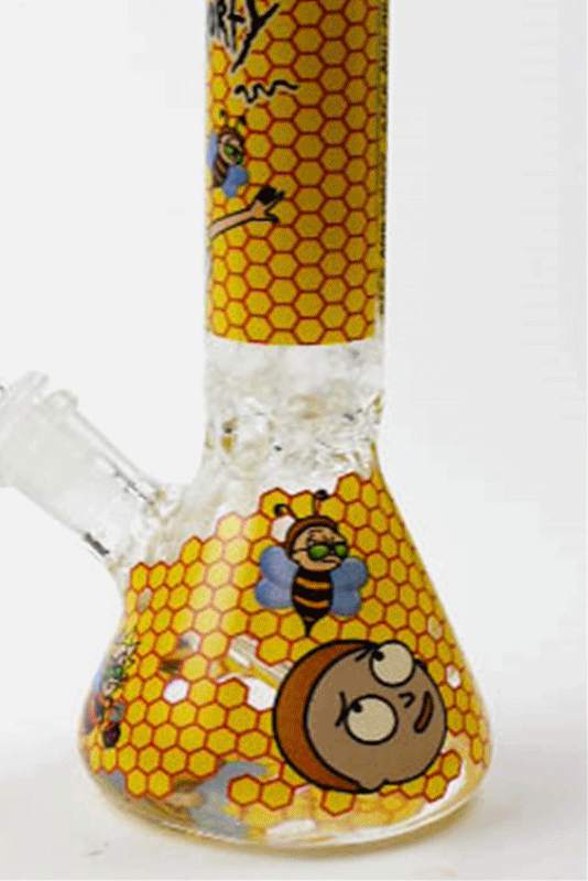 8" NM glass water bong-Bee Glass Bong BANKA