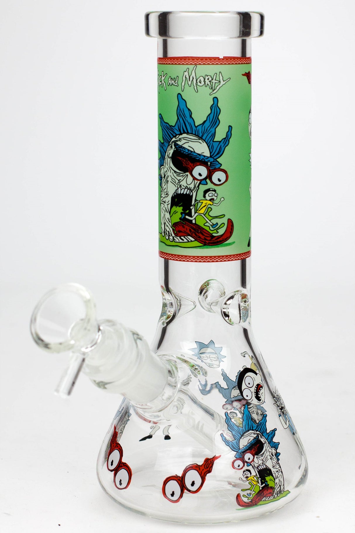 8" NM glass water bong-Glow in the dark Glass Bong BANKA Graphic C