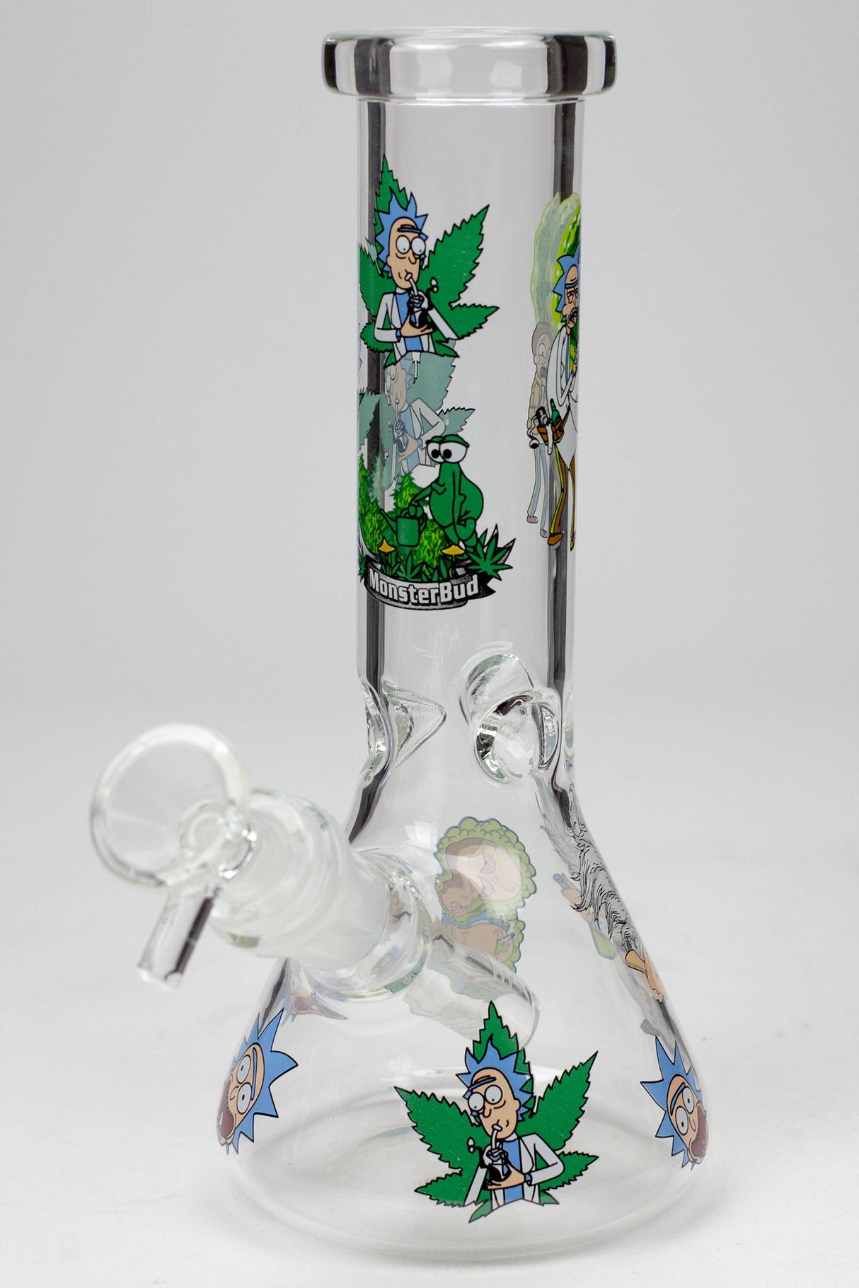 8" NM glass water bong-CL Glass Bong BANKA Graphic D