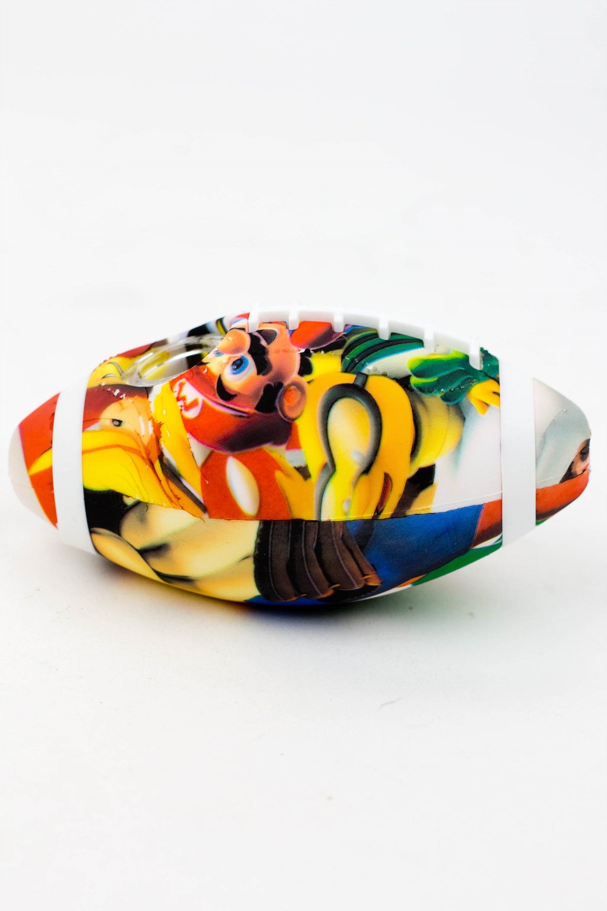 Football Silicone hand pipe with glass bowl Silicone Pipe BANKA