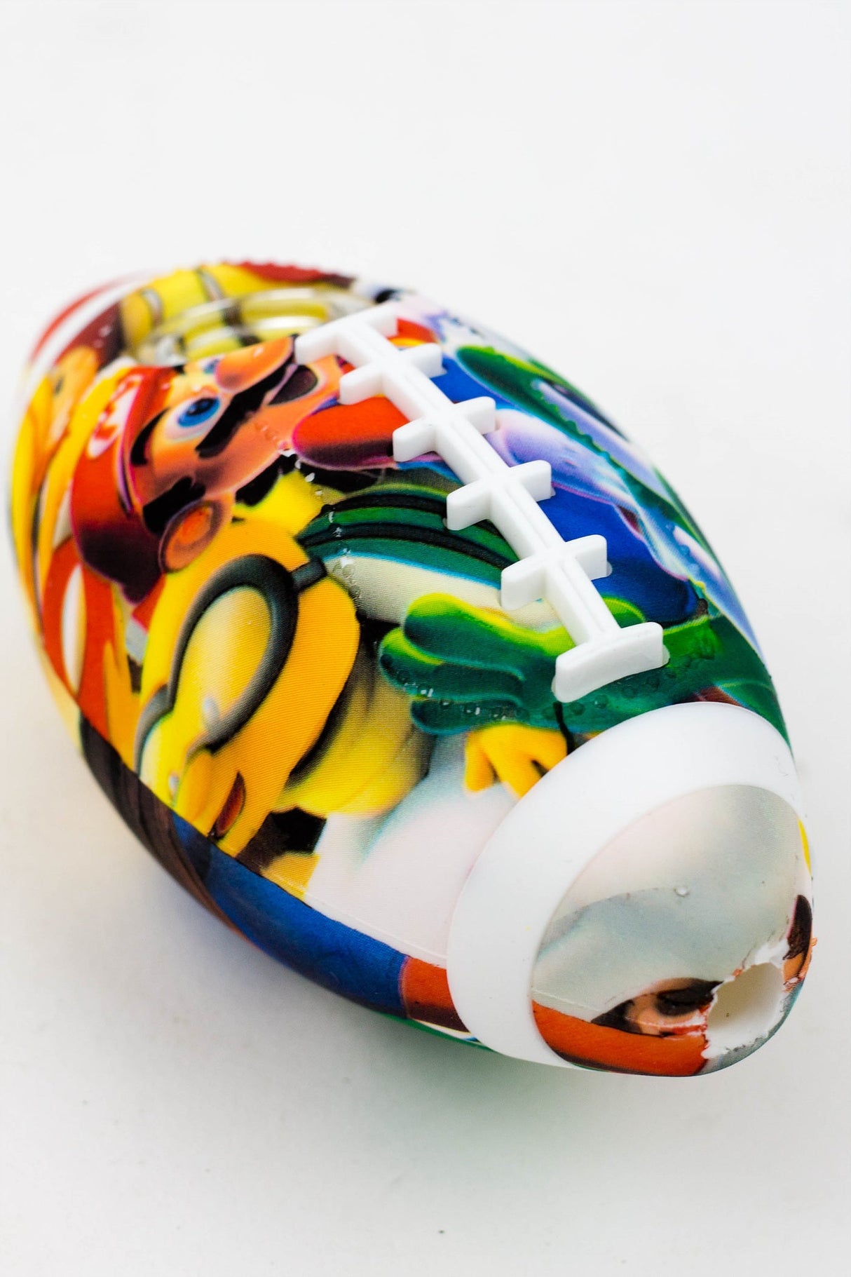 Football Silicone hand pipe with glass bowl Silicone Pipe BANKA