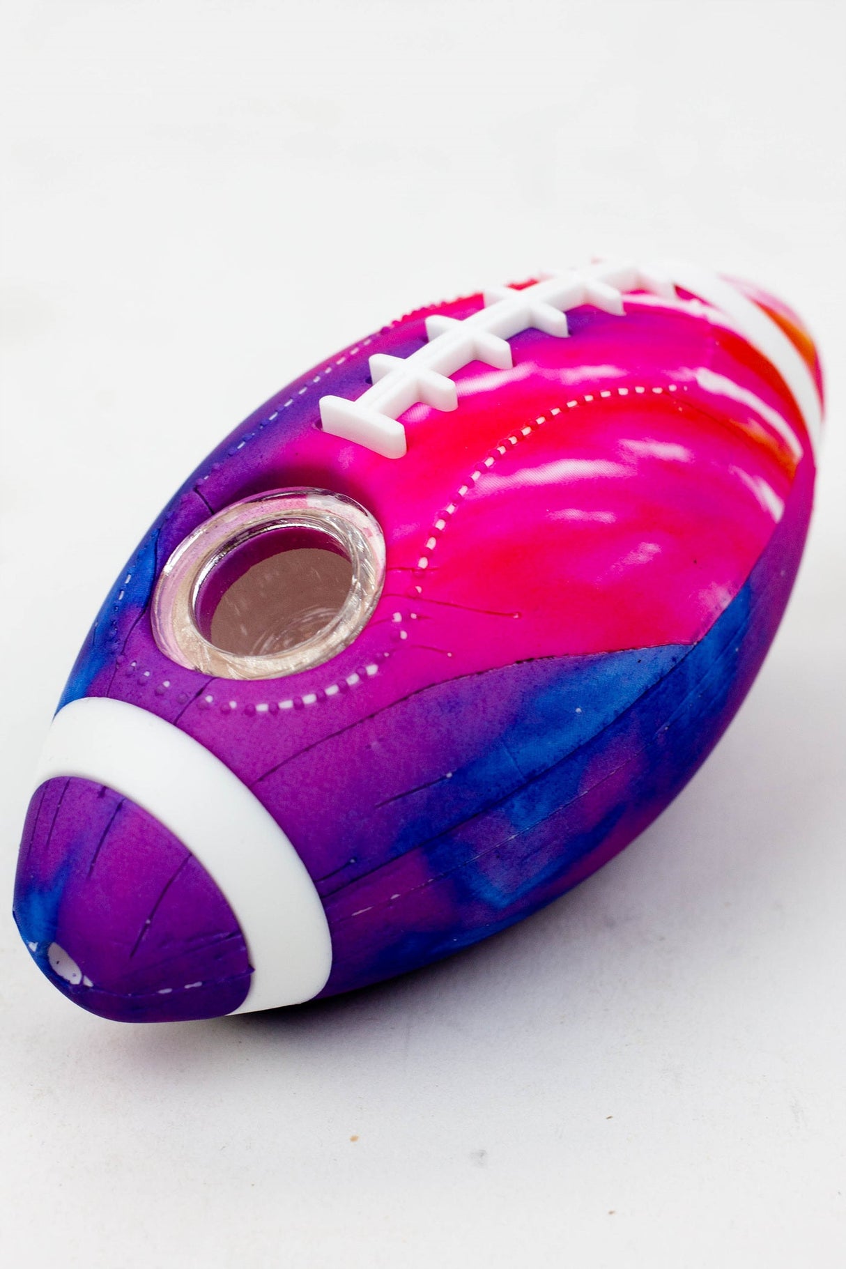 Football Silicone hand pipe with glass bowl Silicone Pipe BANKA Grapnic C