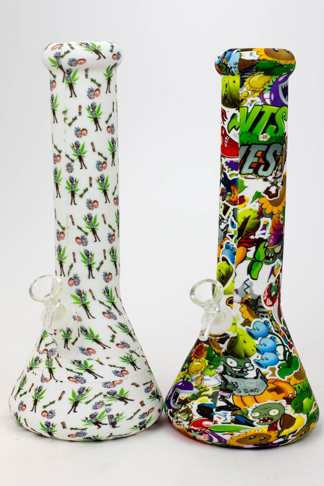 12" Graphic silicone detachable water bong Resin · Silicone · Plastic Bong BANKA