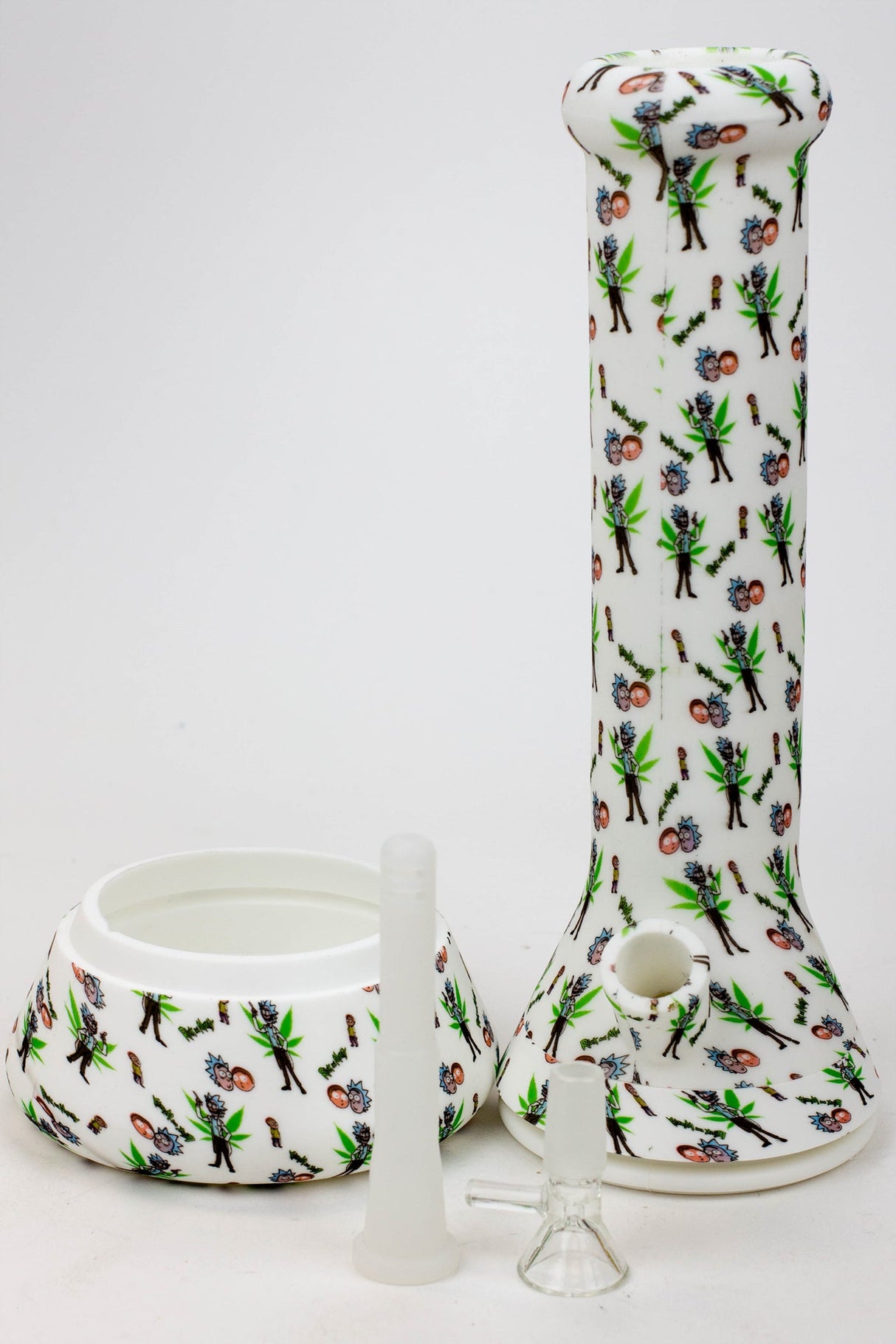 12" Graphic silicone detachable water bong Resin · Silicone · Plastic Bong BANKA