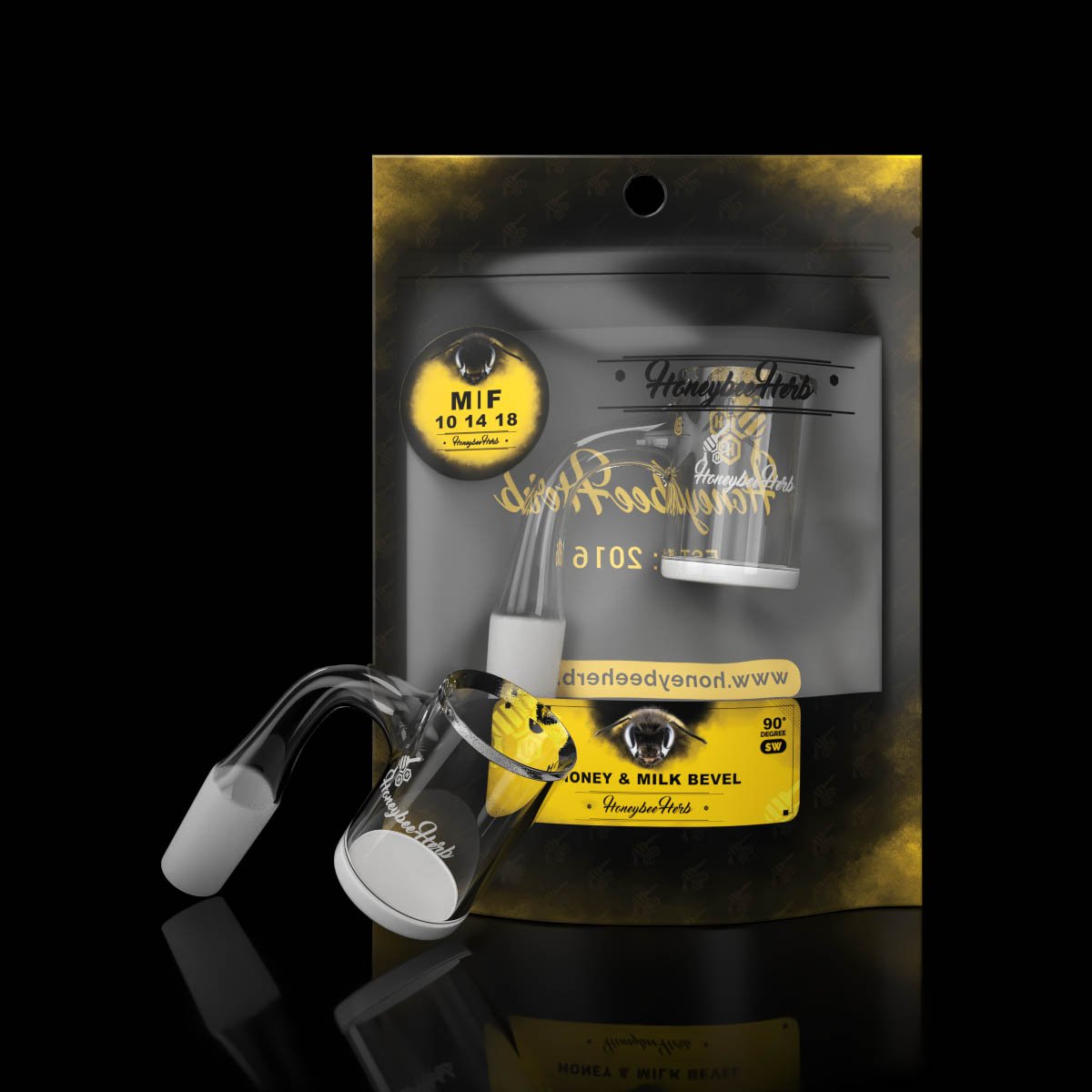 Honeybee Herb - HONEY & MILK BEVEL | BL Banger Bowl · Banger · Oil Burner Honeybee Herb