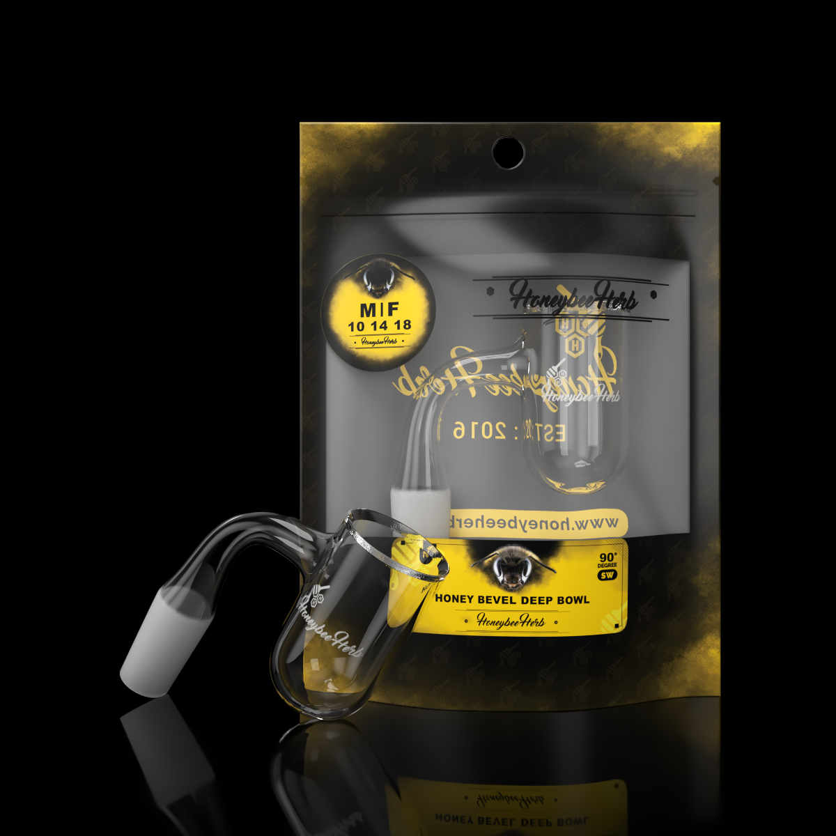 Honeybee Herb - HONEY BEVEL DEEP BOWL Banger Bowl · Banger · Oil Burner Honeybee Herb