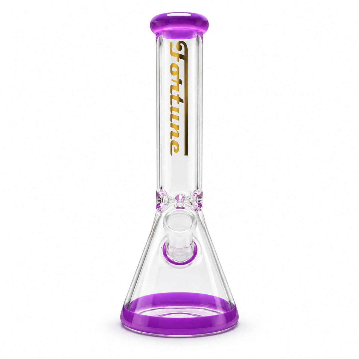 Fortune | 10" Color Accent Beaker Glass Water Pipe – 5mm Glass Bong Fortune