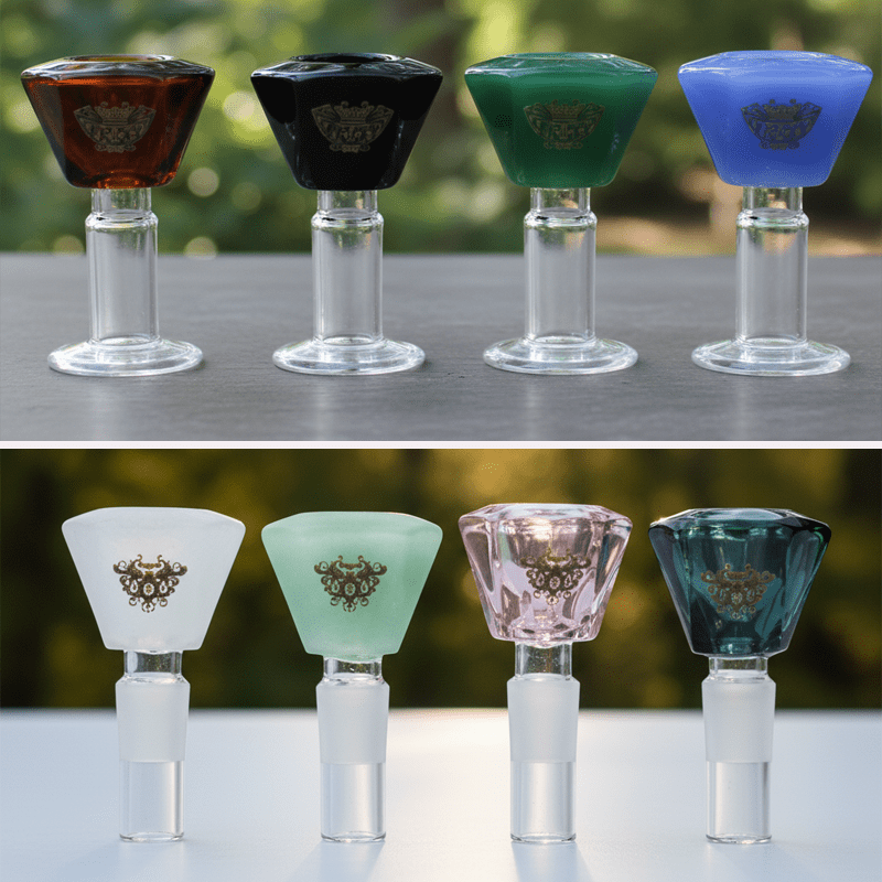 Xtreme | 14mm Diamond Cutting Shape Glass Bowl – Assorted Box of 8 (CC408) Bowl · Popper Canadian Distributor