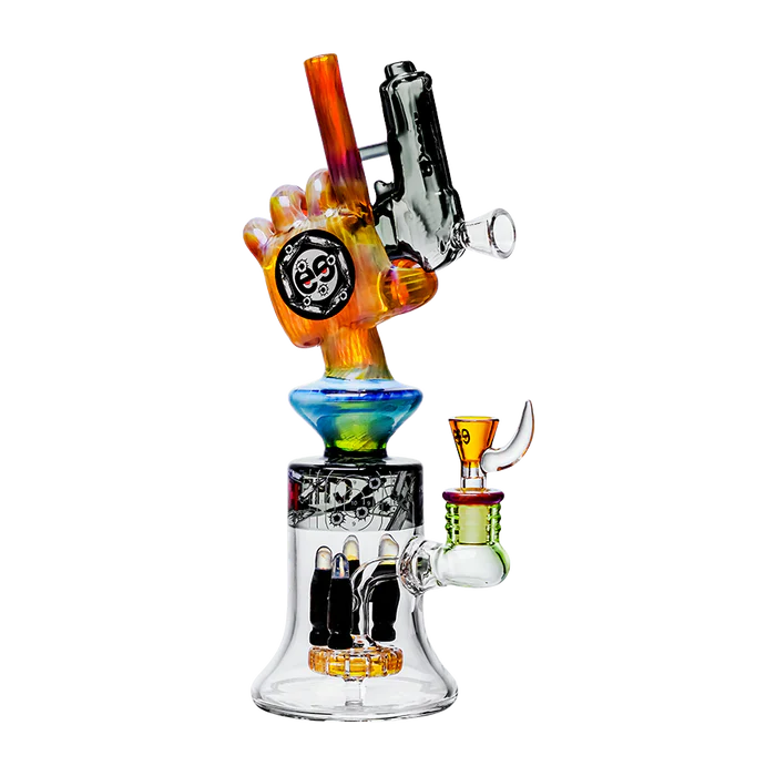 Cheech | 12.5" Pistalado Bong CHE-356 Glass Bong Smoking Cat Distribution