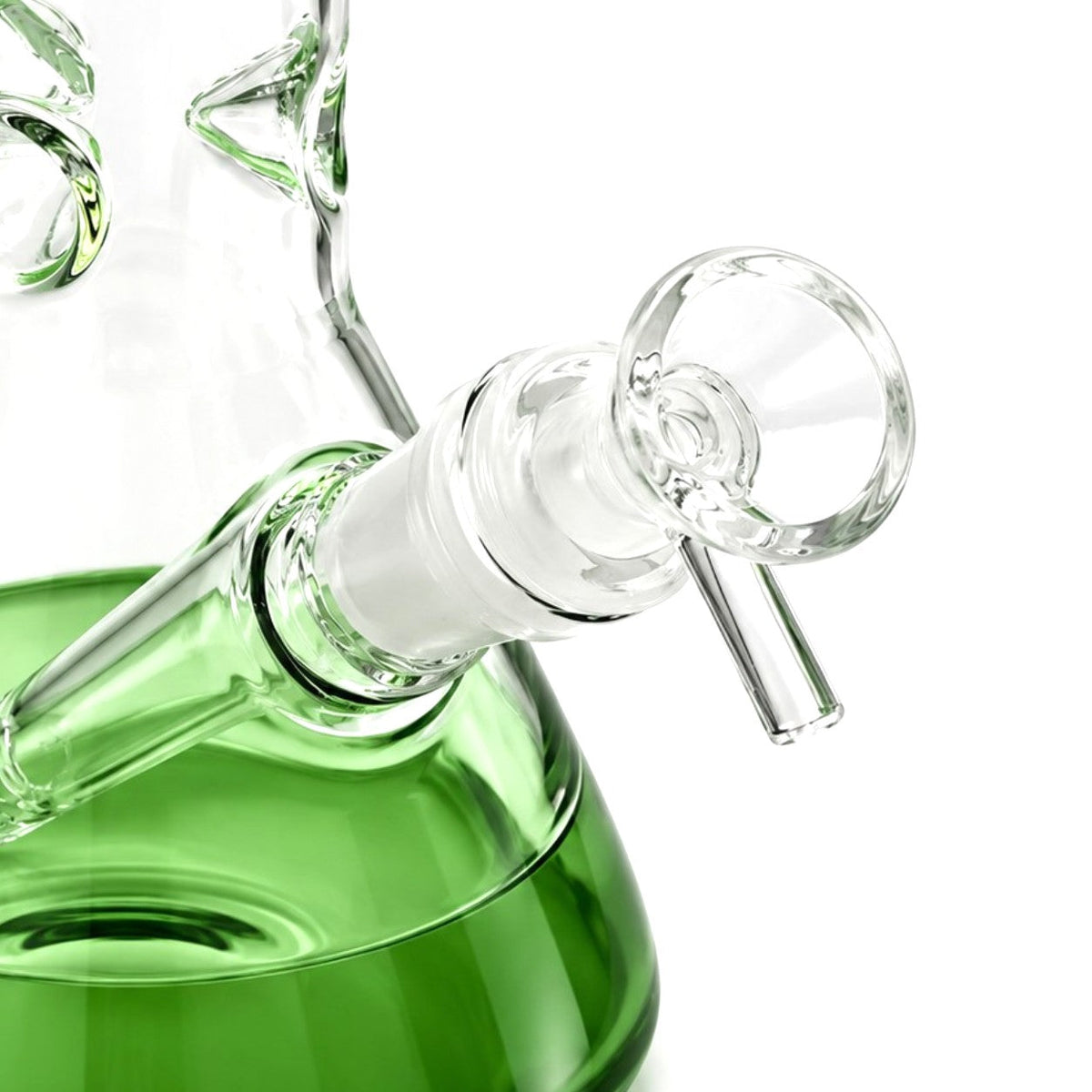 14" Green Accent Beaker Glass Bong Super Supplys Inc