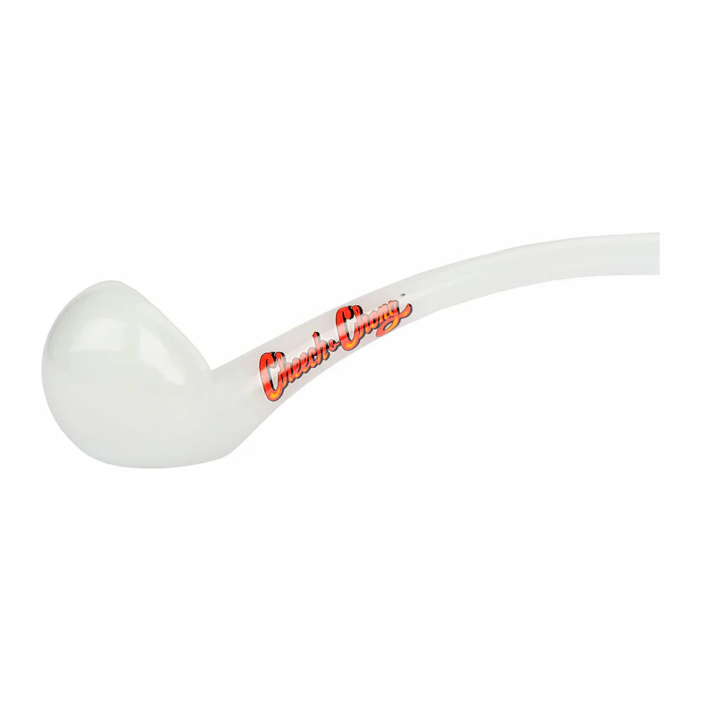 Cheech & Chong® Glass | 9" White Chongdolf Glass Pipe West Coast Gifts