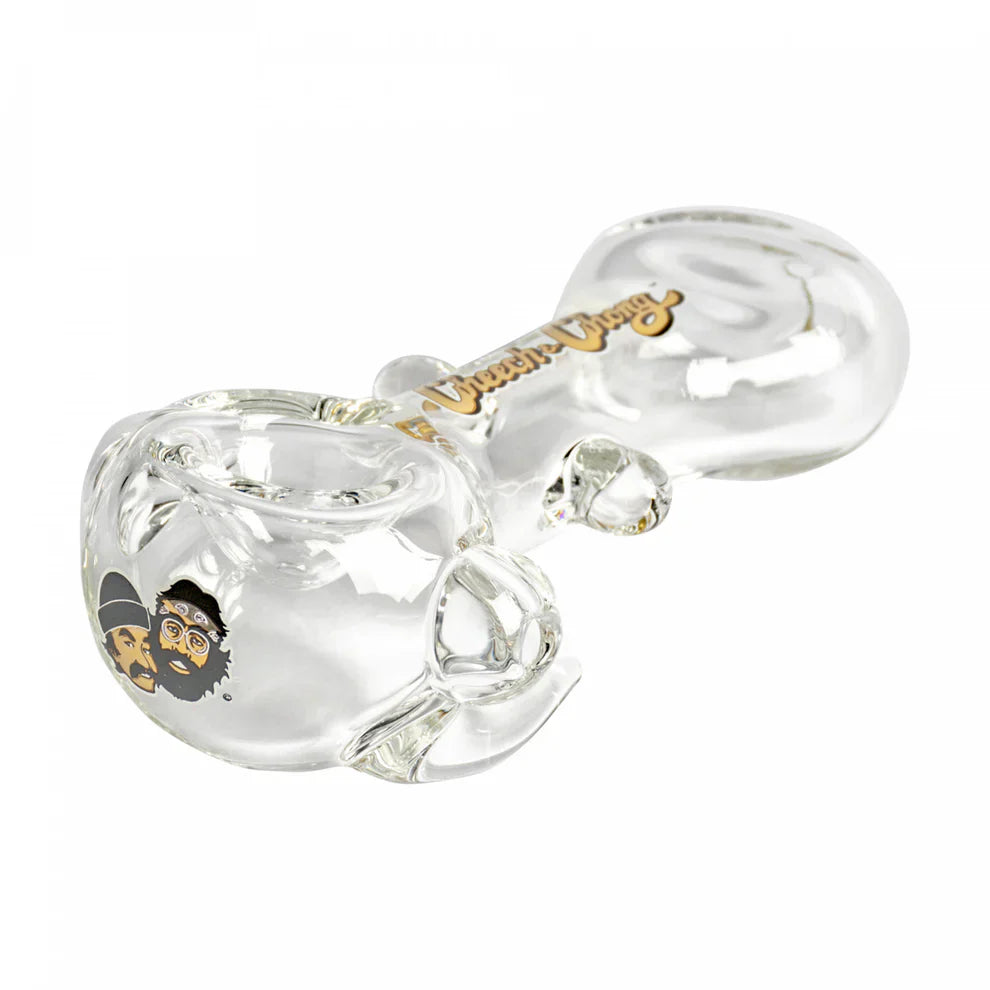 Cheech & Chong® Glass | 4.25" Clear Far Out Man Hand Pipe Glass Pipe West Coast Gifts Clear