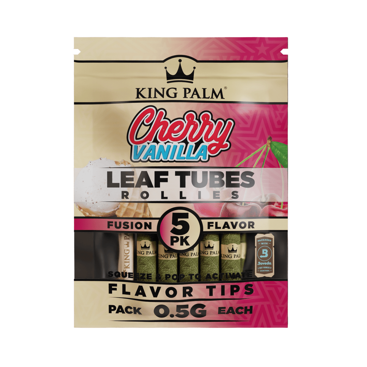 King Palm | 5 Rollie Rolls – Cherry Vanilla Box of 15 Leaf Wrap Cannatron