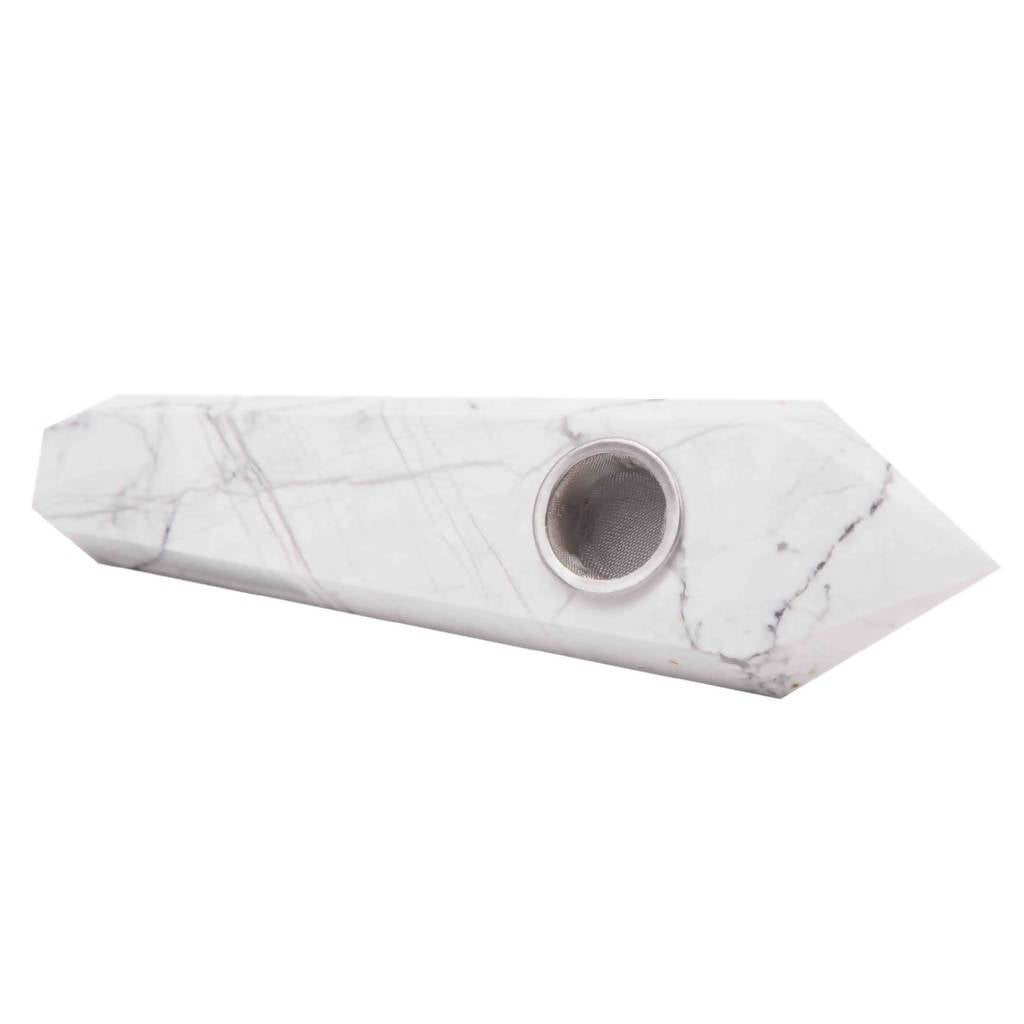 QUARTZ PIPE | WHITE TURQUOISE Quartz · Stone Pipe Xhaal Inc