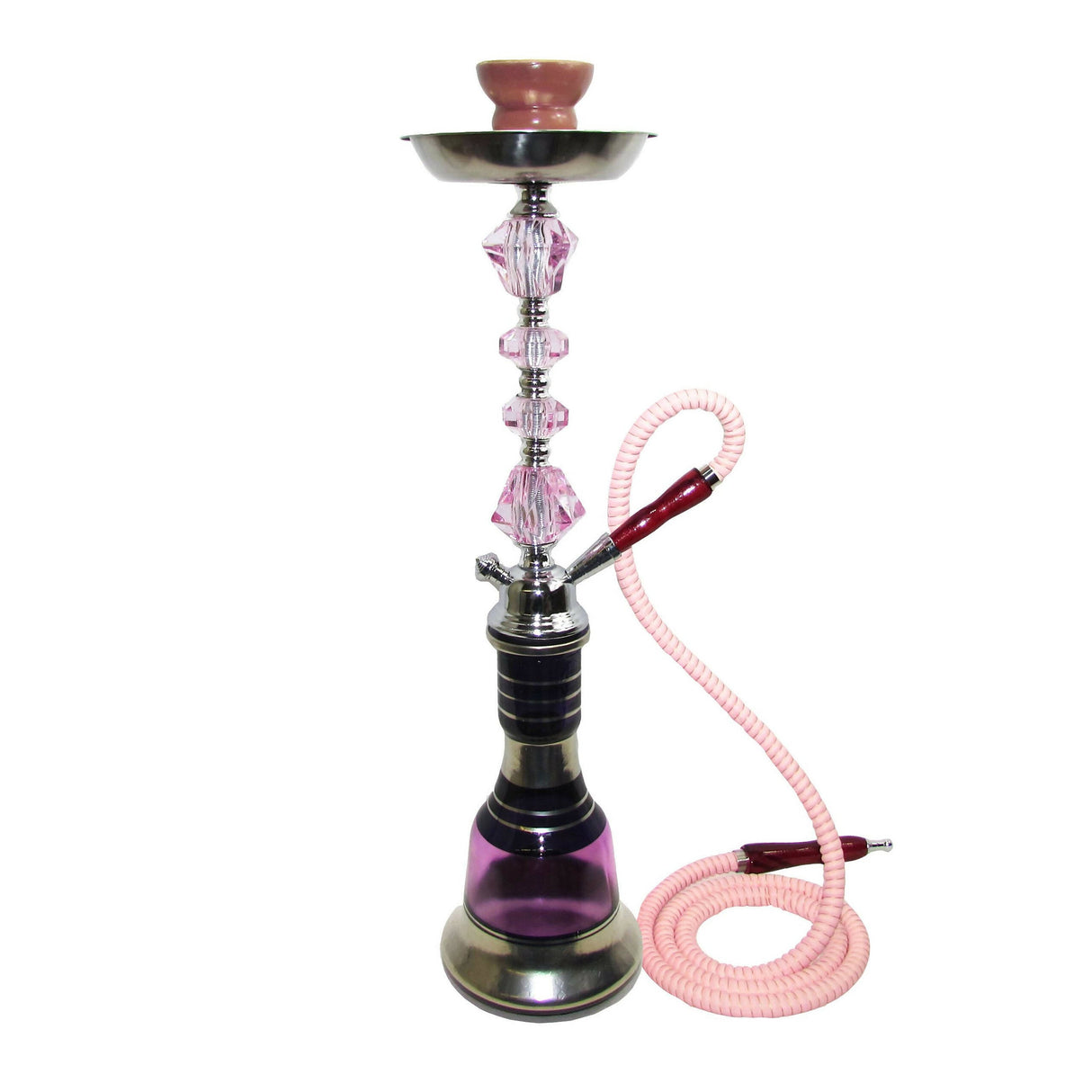 Zebra Flagship 1 Hose Hookah 28" tall Hookah Jatiimports LLC PINK