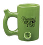 GREEN ROAST & TOAST PIPE MUG WITH BLACK PRINT Mug Pipe Roast and Toast Gifts