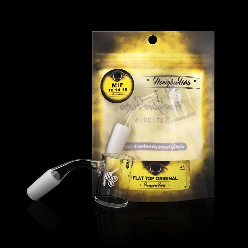 Honeybee Herb - FLAT TOP ORIGINAL - 45° DEGREE Banger Bowl · Banger · Oil Burner Honeybee Herb 14 mm Male