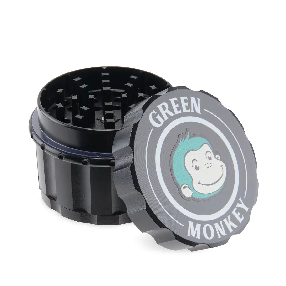Green Monkey | Javan Grinder - 63MM - Gunmetal Regular Grinder Cannatron Black