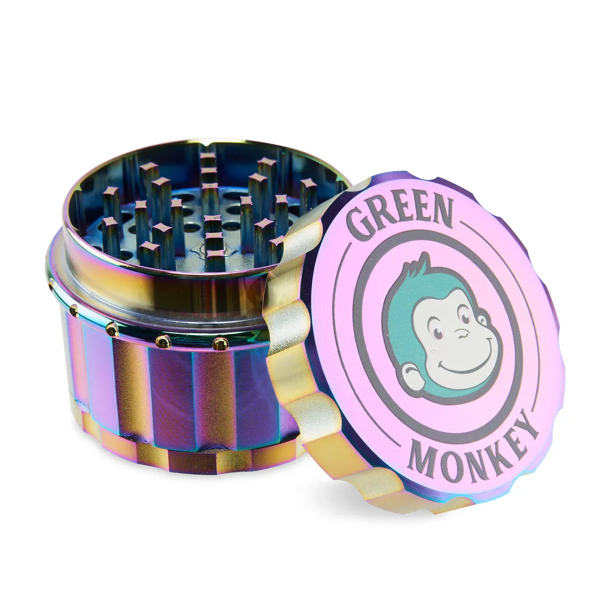 Green Monkey | Javan Grinder - 63MM - Gunmetal Regular Grinder Cannatron Rainbow