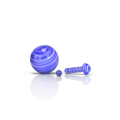 Honeybee Herb | GLASS MUSHROOM PILLAR TERP SET Cap · Dabber · Insert · Clip · Nail Honeybee Herb Blue