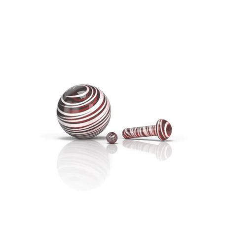 Honeybee Herb | GLASS MUSHROOM PILLAR TERP SET Cap · Dabber · Insert · Clip · Nail Honeybee Herb Red