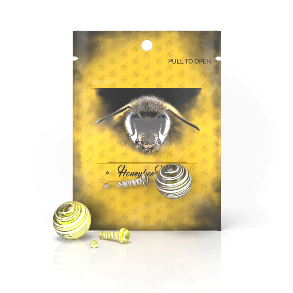 Honeybee Herb | GLASS MUSHROOM PILLAR TERP SET Cap · Dabber · Insert · Clip · Nail Honeybee Herb
