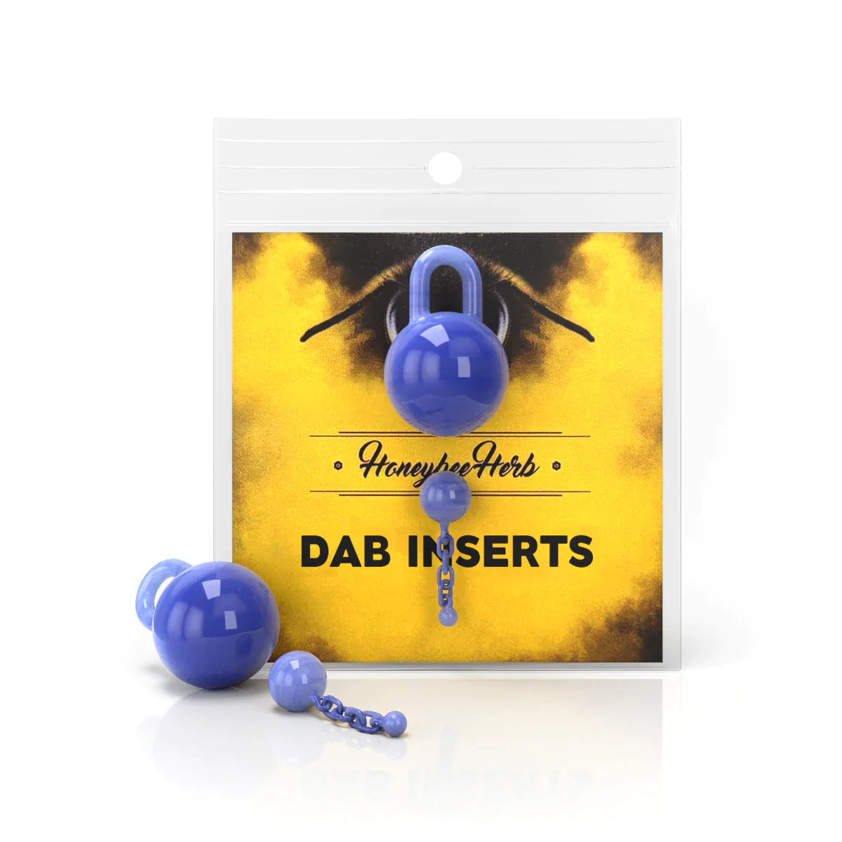 Honeybee Herb - Glass Terp Chain - Two Piece Cap · Dabber · Insert · Clip · Nail Honeybee Herb Blue
