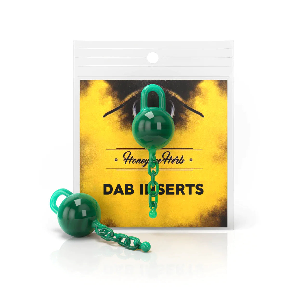 Honeybee Herb - Glass Terp Chain - One Piece Cap · Dabber · Insert · Clip · Nail Honeybee Herb Green