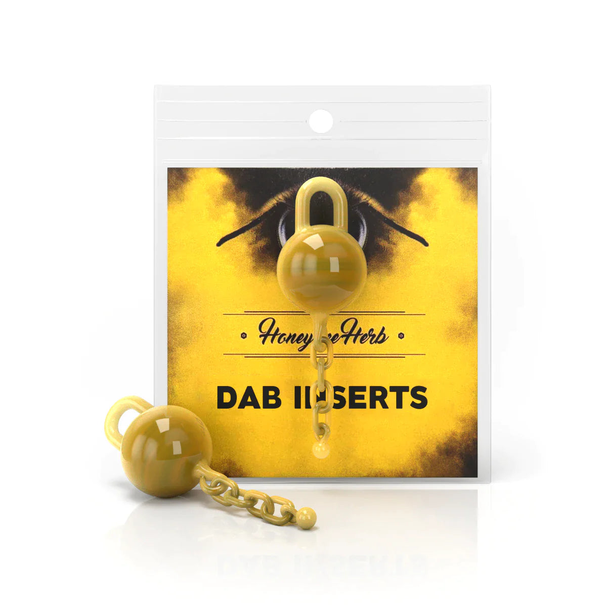 Honeybee Herb - Glass Terp Chain - One Piece Cap · Dabber · Insert · Clip · Nail Honeybee Herb Yellow