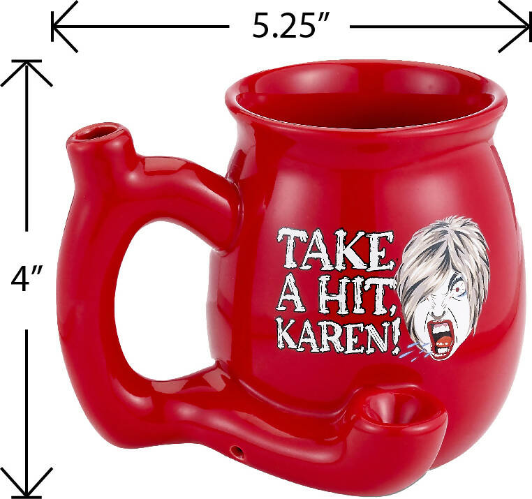TAKE A HIT KAREN! RED Roast & Toast mug Mug Pipe Roast and Toast Gifts