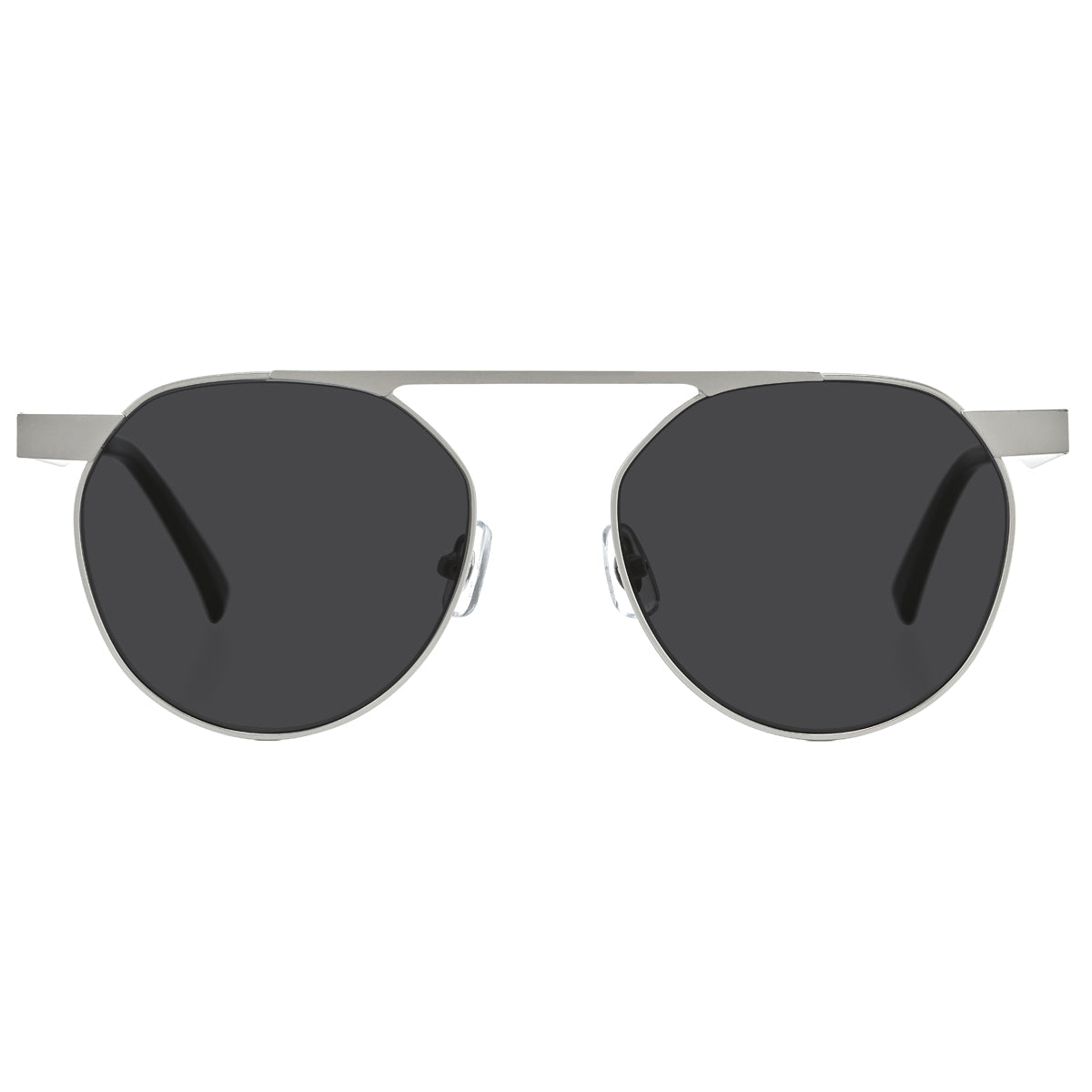 Premium K-Designed Sunglasses - Round B Sunglasses EyeEye Silver