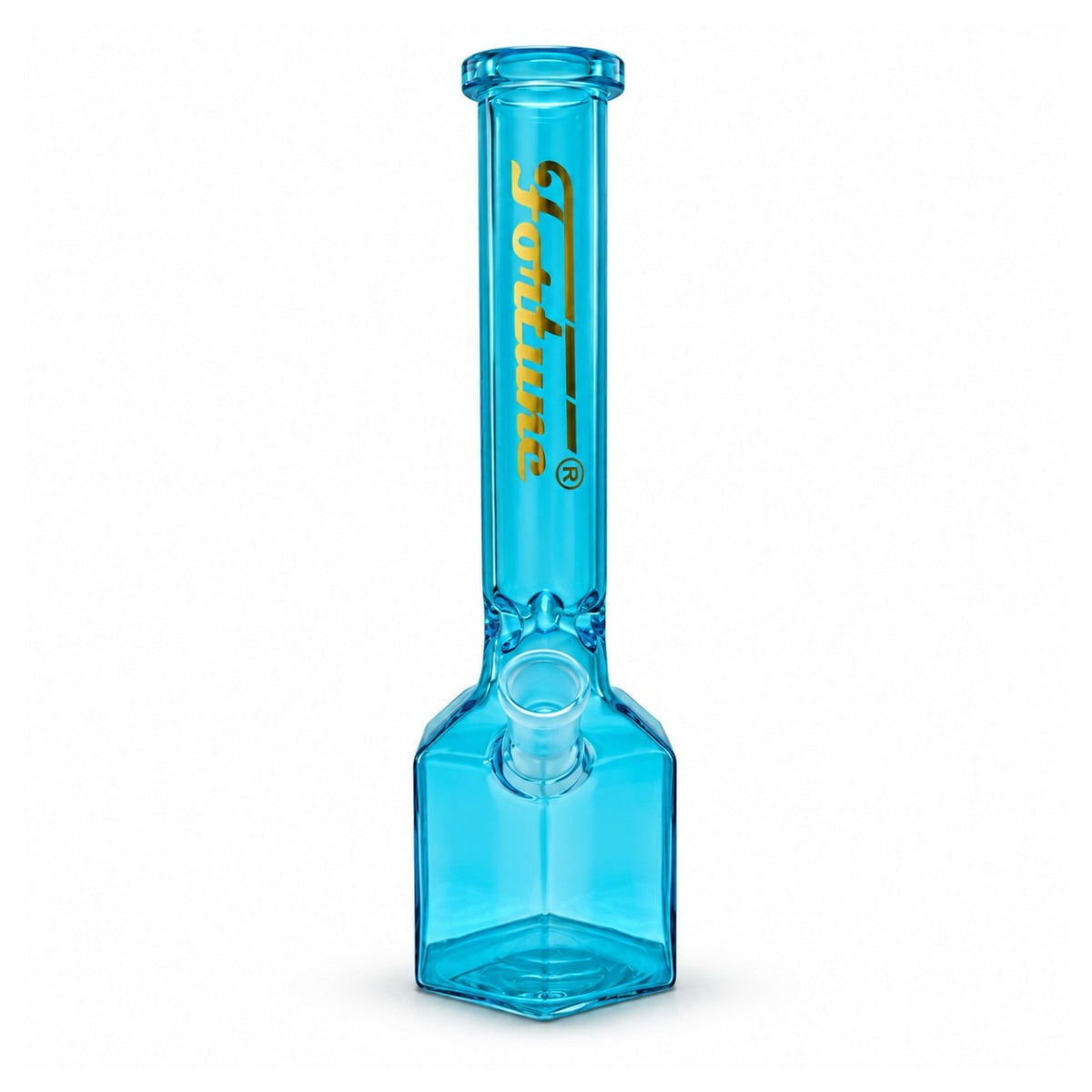 Fortune | 12" Full Color Hex Base Glass Water Pipe – 5mm Glass Bong Fortune