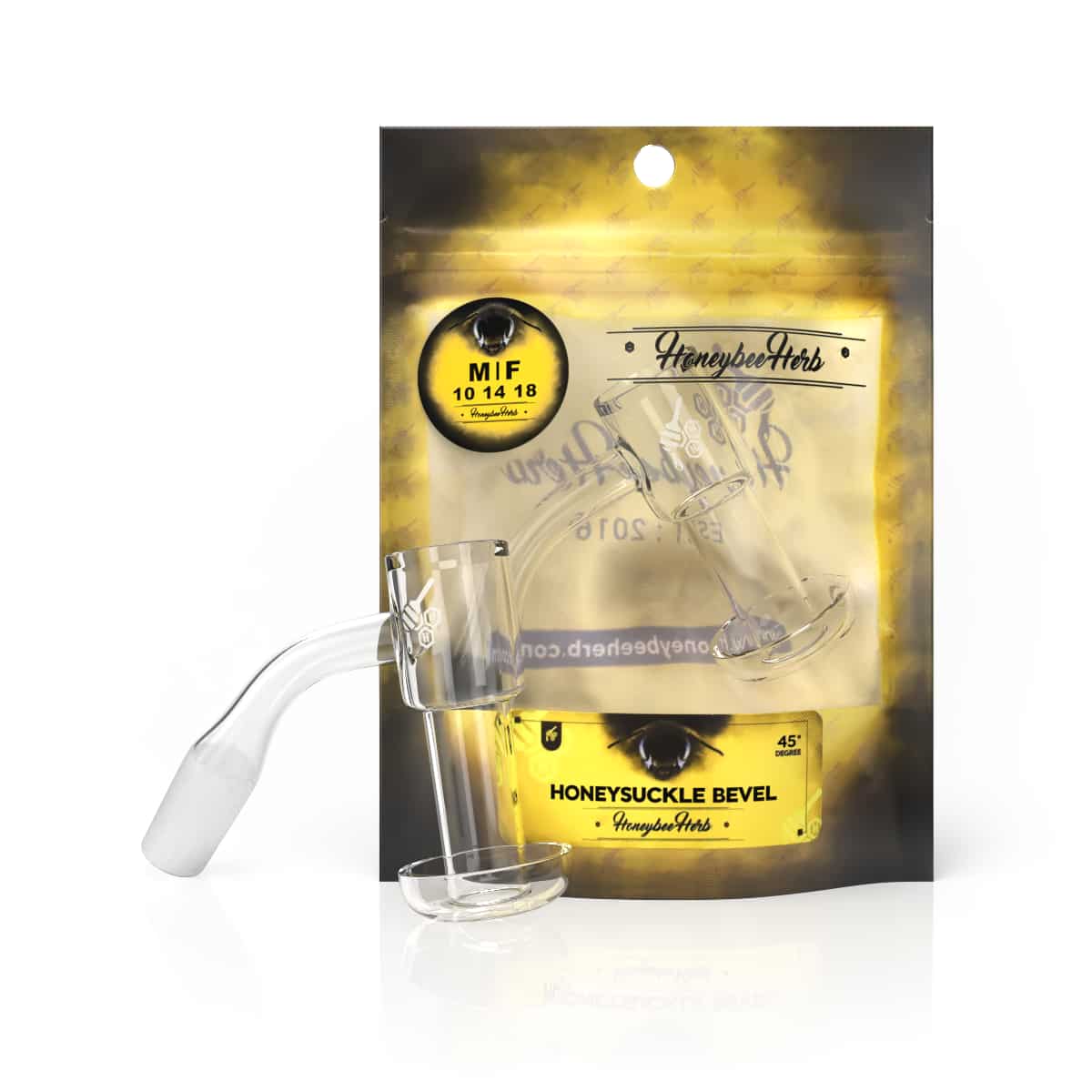 Honeybee Herb - HONEYSUCKLE BEVEL - 45° DEGREE | YL Bowl · Banger · Oil Burner Honeybee Herb 10mm Male