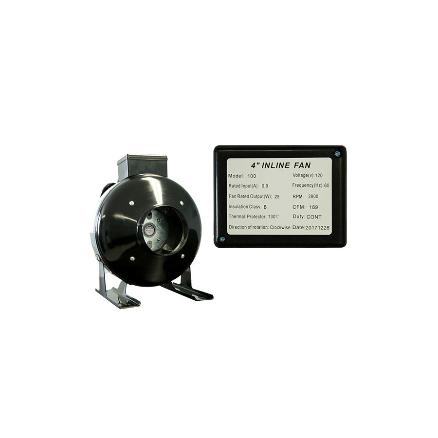 Inline Duct Fan & Carbon Filter Combo | Inline Duct Fan with Virgin Charcoal Carbon Filter Combo Growing Equipment High-End Brands Glass