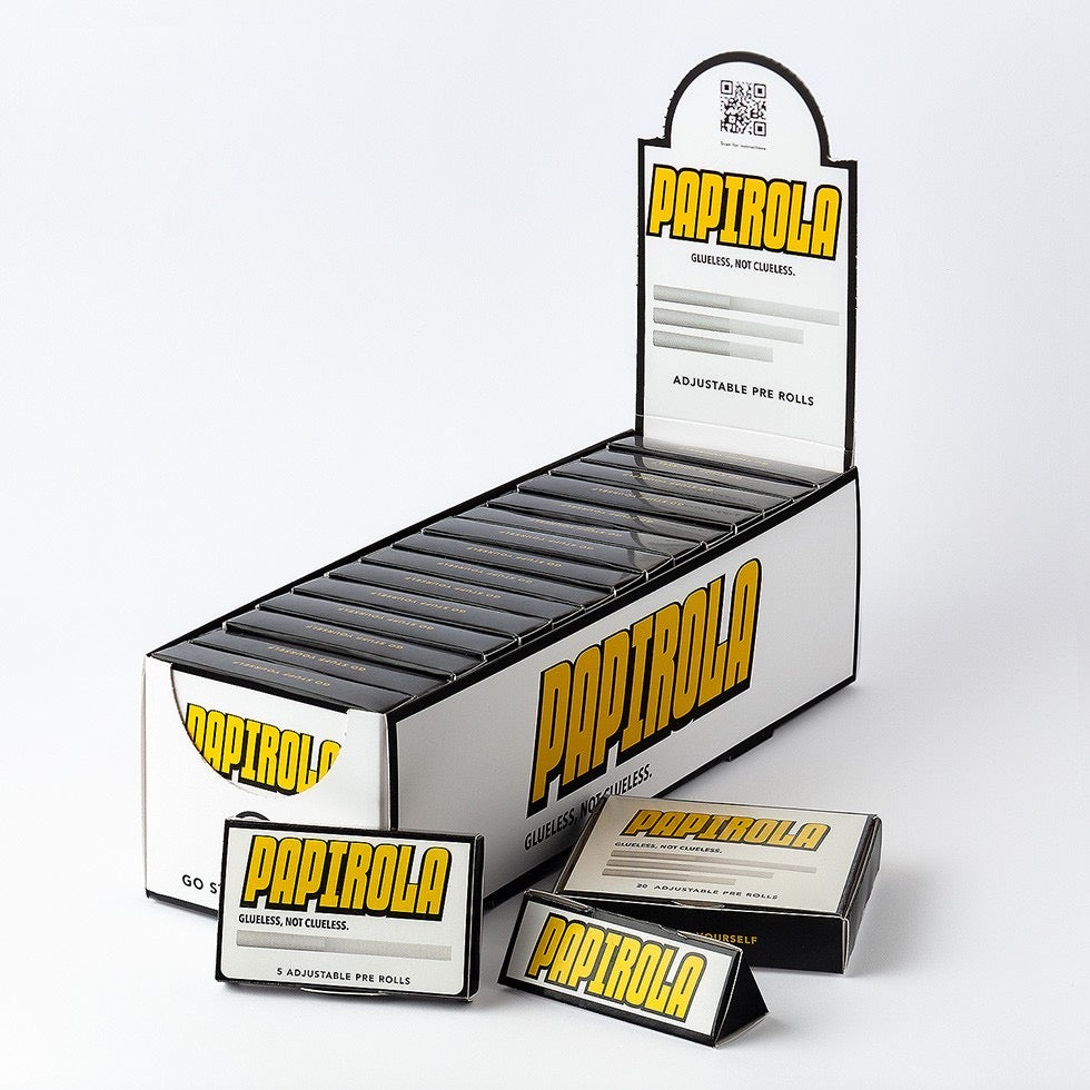 PAPIROLA Pre-rolled Telescopic Tubes - Adjustable Pre-rolled paper tubes Box Pre-rolled Cone (Display Pack) PAPIROSATUBE