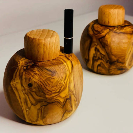VOW | Olive Wood Apple Dugout/Smoker's Gift 1 Wooden Pipe Variety Olive Wood